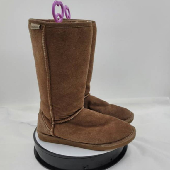 Bear Paw Eva Tall wool blend lining Chestnut Suede Boots 9 - Picture 1 of 7